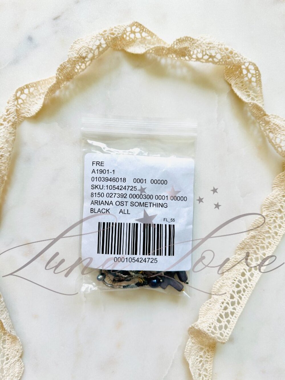 FREE PEOPLE x Ariana Ost Something Beautiful Necklace In Black NWT - Picture 3 of 6